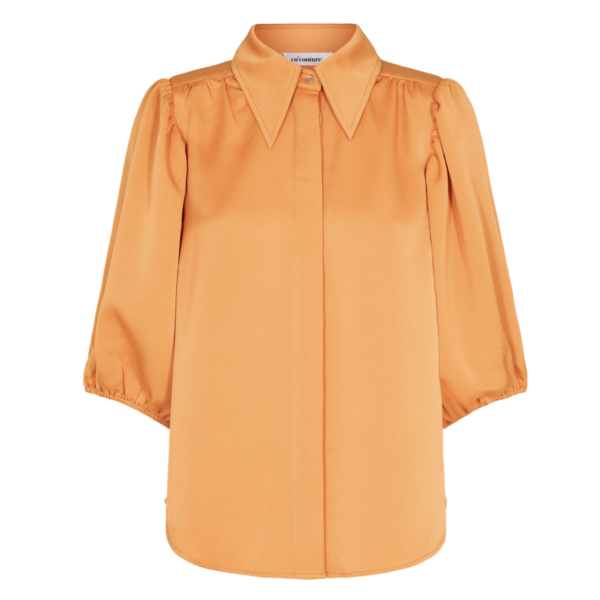 Eliah Puff Sleeve Shirt |  Eliah Puff Sleeve Shirt i Orange fra Co´Couture