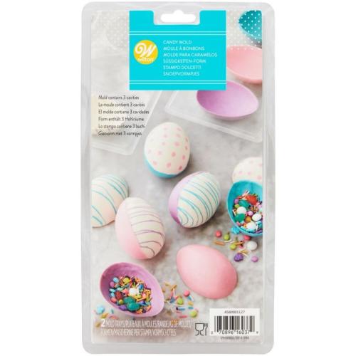 Sjokoladeform Egg 3 stk, 9x6 cm