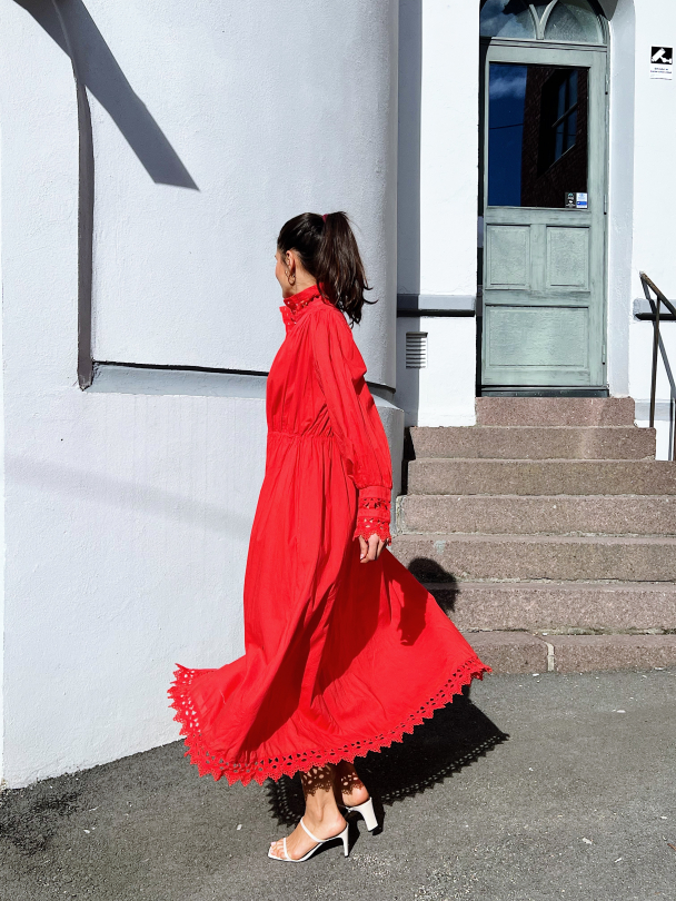 Trima Long Shirt Dress - Bittersweet - Image 4
