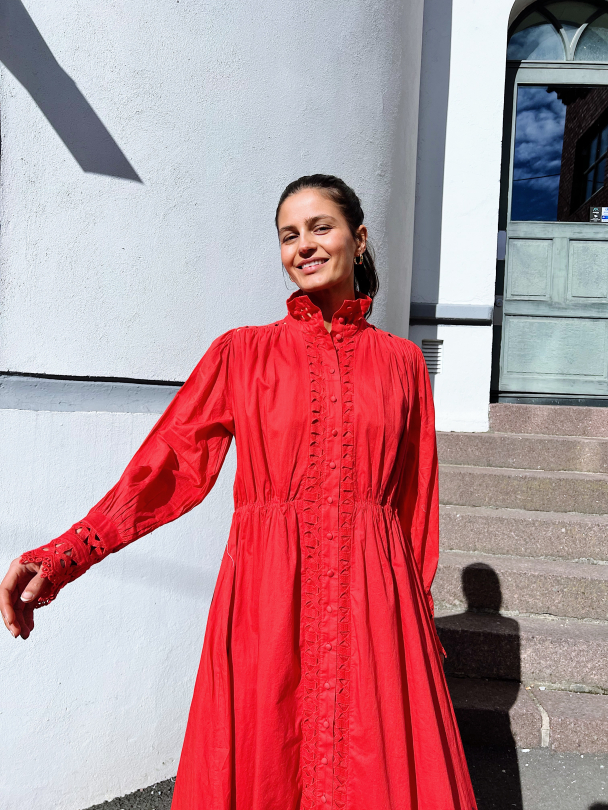 Trima Long Shirt Dress - Bittersweet - Image 5