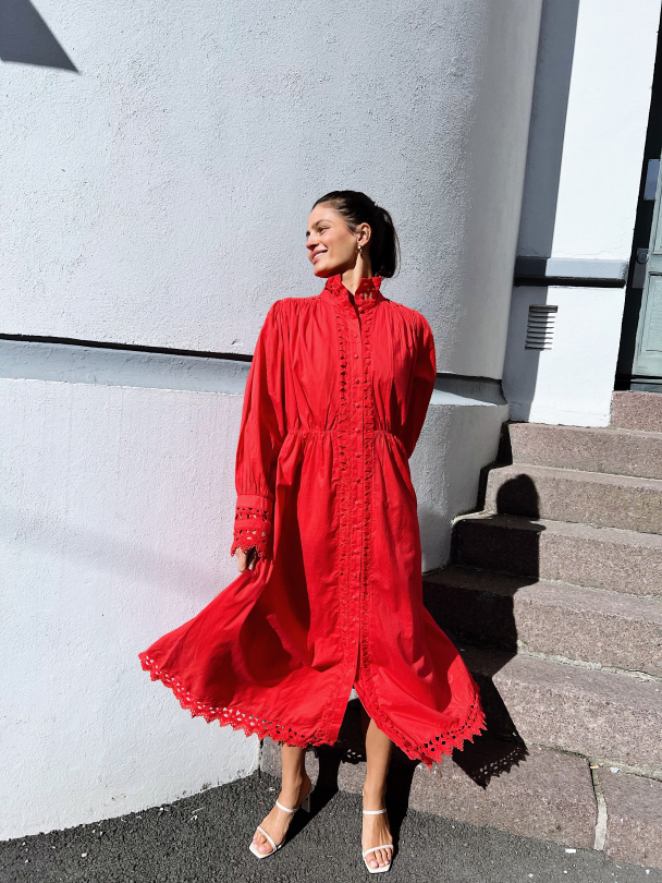 Trima Long Shirt Dress - Bittersweet - Image 7