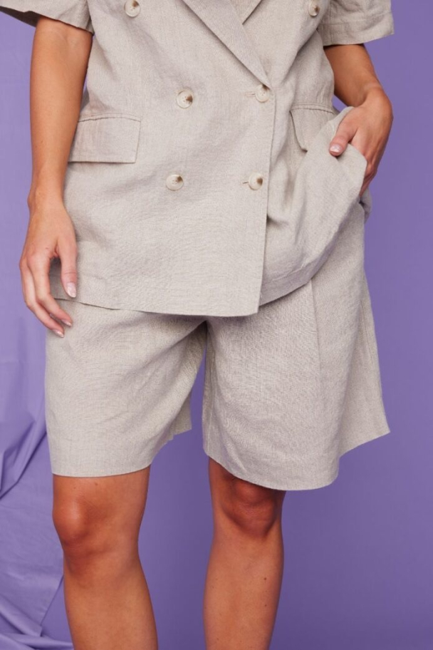 LINE OF OSLO Pluto Linen Shorts - Image 1