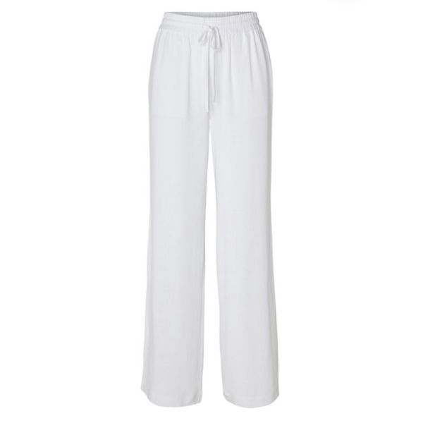 Viva - Gulia Long Linen Pant - Bright White 