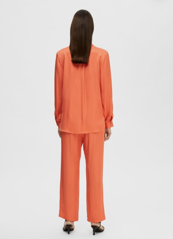 Franziska Satin Shirt - Emberglow - Image 2