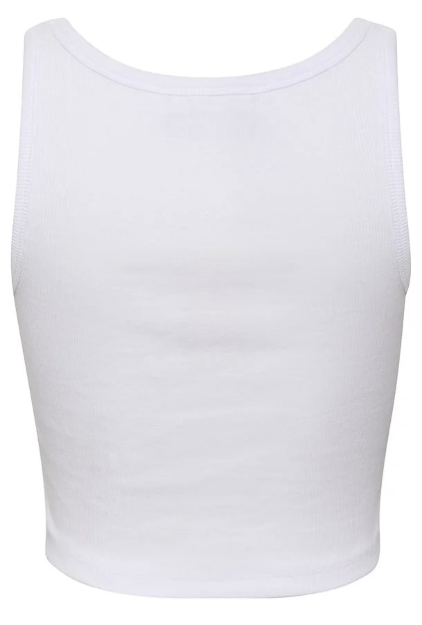 Drew Cropped Top - Bright White  - Image 3