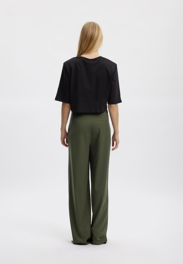 Jory Cropped Tee - Black  - Image 2