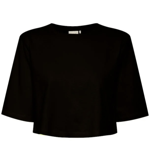Jory Cropped Tee - Black  - Image 1