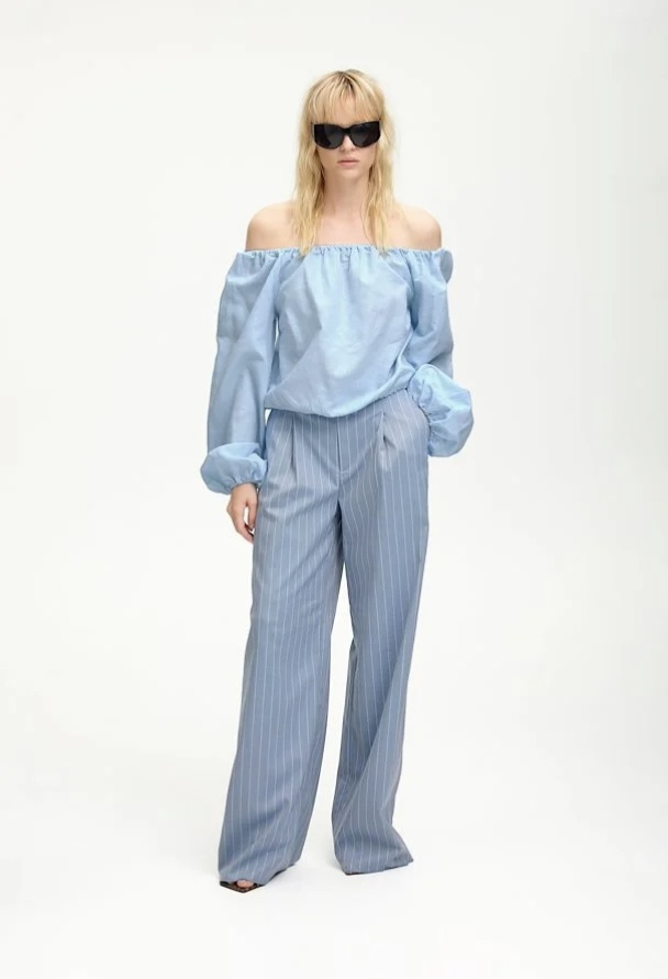 Lolian Off Shulder Blouse - Clear Sky - Image 2