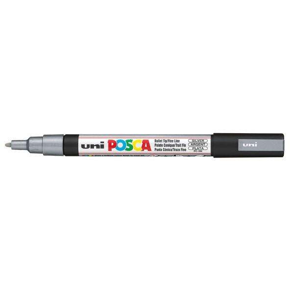 Uni POSCA PC-3M – Fine 0,9-1,3mm – 26 Silver