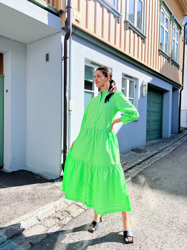 Violetta 3/4 Long Dress - Summer Green - Image 6