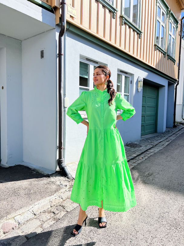 Violetta 3/4 Long Dress - Summer Green - Image 8
