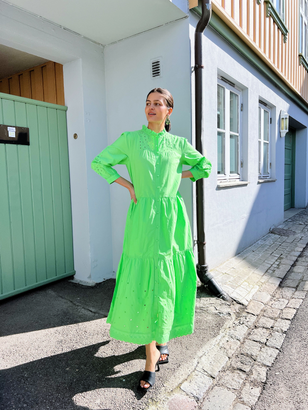 Violetta 3/4 Long Dress - Summer Green - Image 9