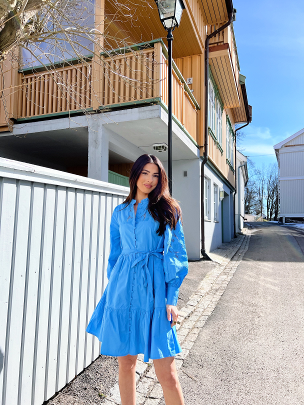 Zira Shirt Dress - Azure Blue - Image 3