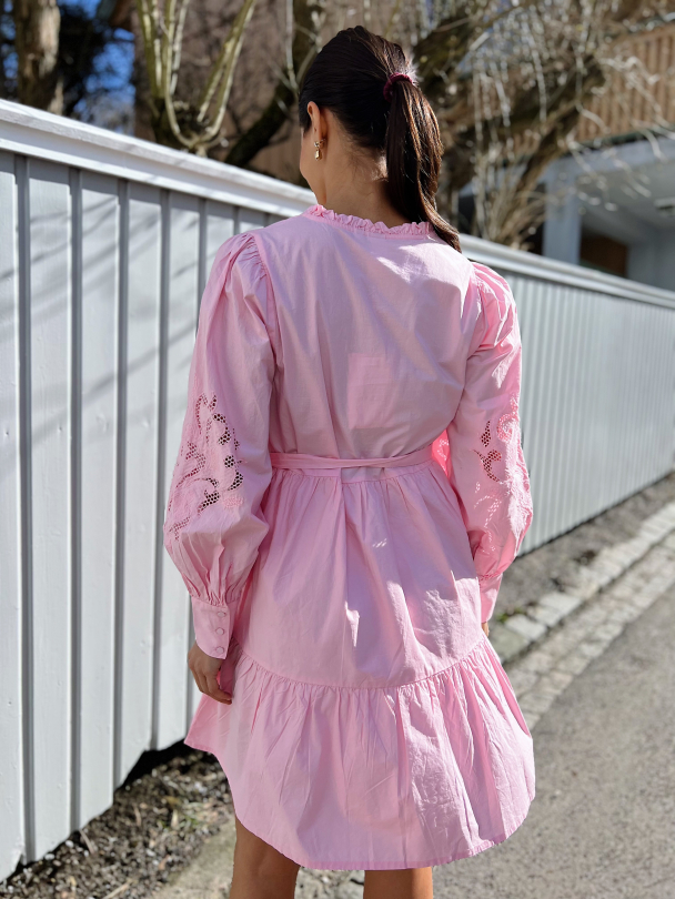 Zira Shirt Dress - Lipstick Pink  - Image 2
