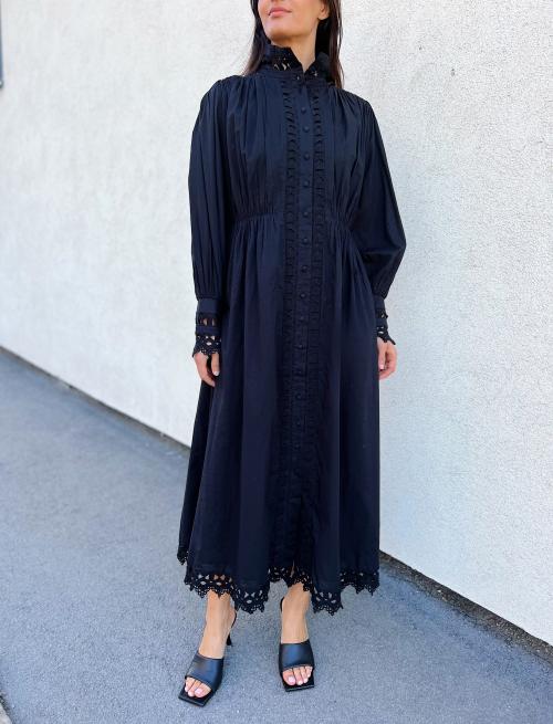 Trima Long Shirt Dress - Black