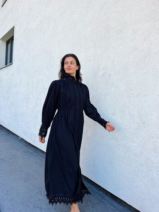 Trima Long Shirt Dress - Black - Image 4