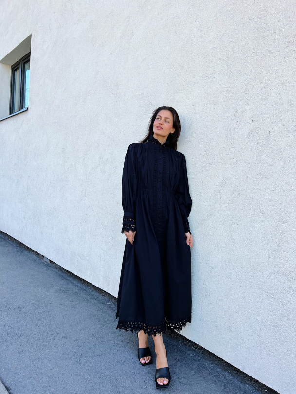 Trima Long Shirt Dress - Black - Image 5