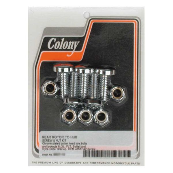  REAR BRAKE ROTOR BOLT & NUT KIT.