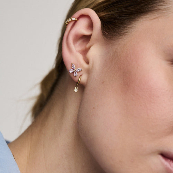 ORELIA Crystal Butterfly Studs - Image 2