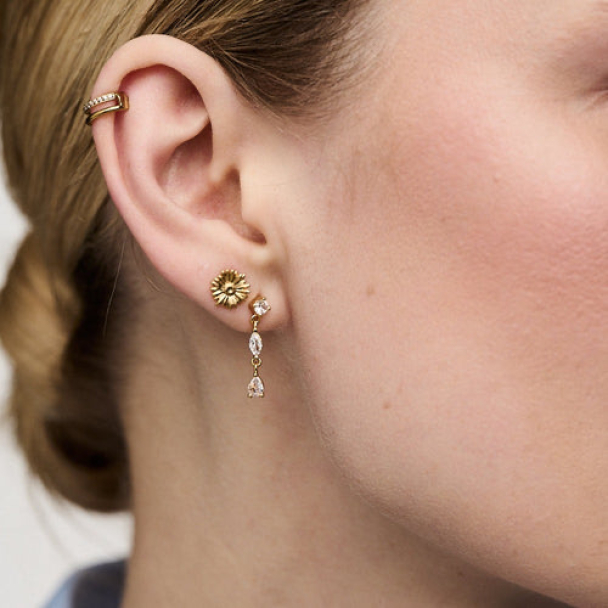 ORELIA Metal Daisy Stud - Image 2