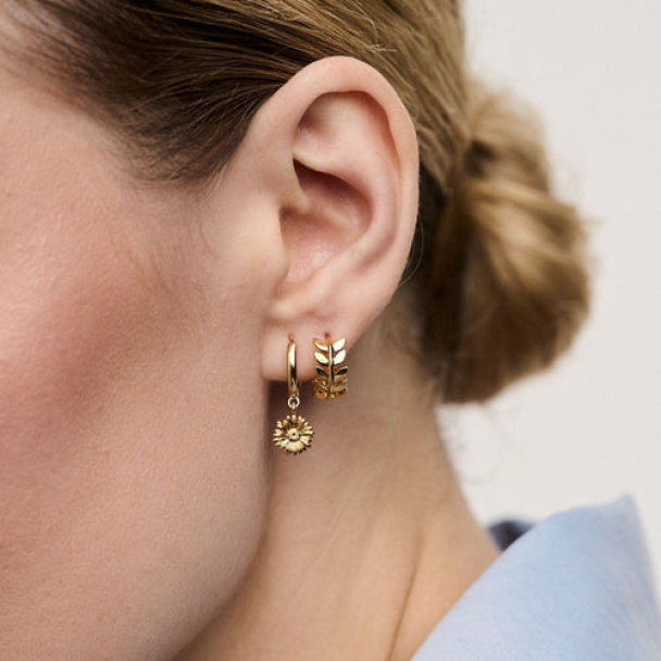 ORELIA Metal Daisy Earring - Image 2