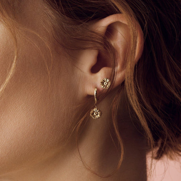 ORELIA Metal Daisy Earring - Image 4
