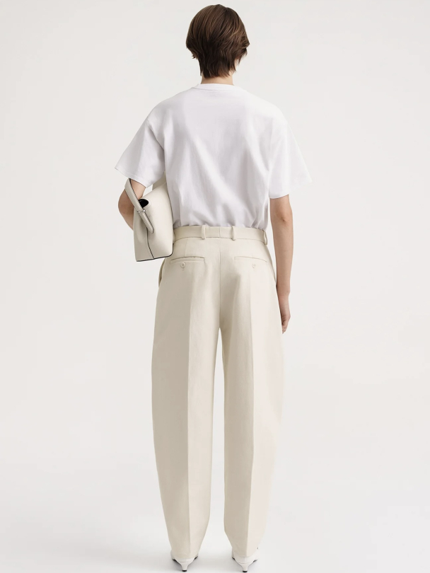 Barrel Leg Cotton Trousers  - Image 3