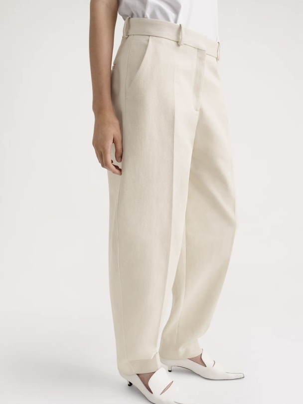 Barrel Leg Cotton Trousers  - Image 5