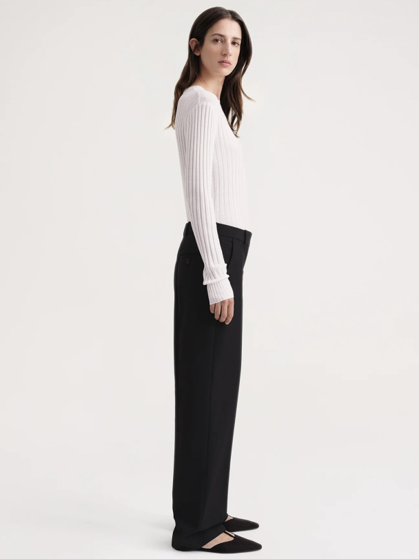 Mid-Waist Straight Trousers - Image 2