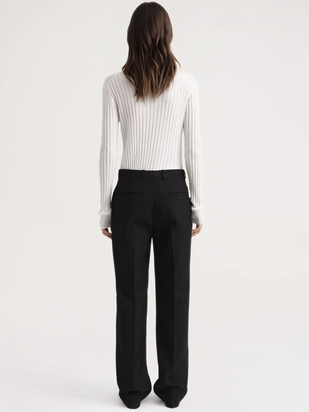 Mid-Waist Straight Trousers - Image 3