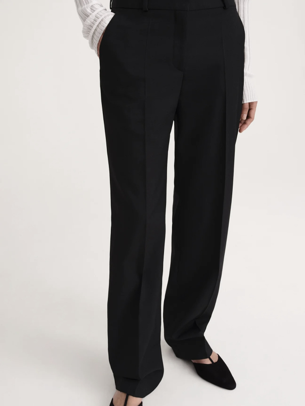 Mid-Waist Straight Trousers - Image 4