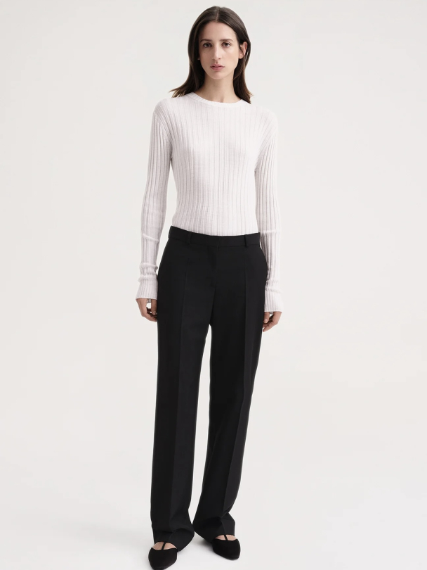 Mid-Waist Straight Trousers - Image 1