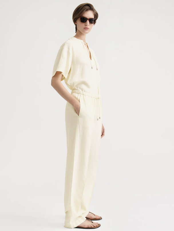 Press-Creased Drawstring Trousers - Image 2