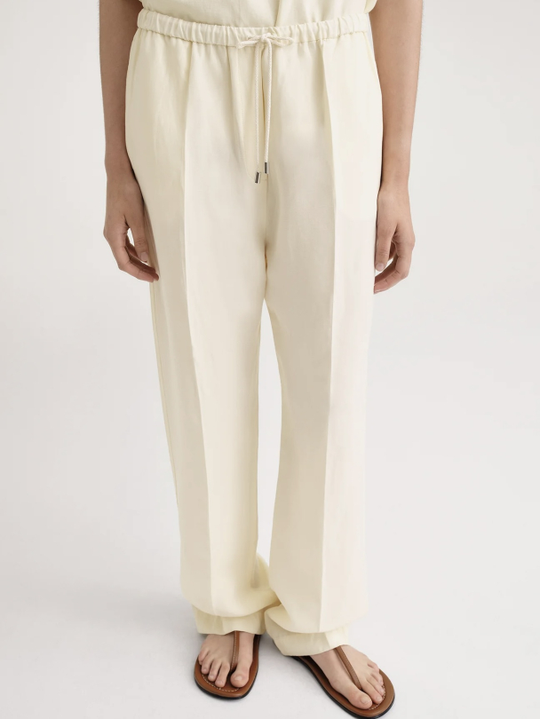 Press-Creased Drawstring Trousers - Image 5