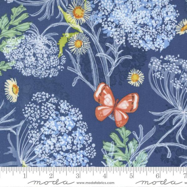 Wild blossoms blue floral