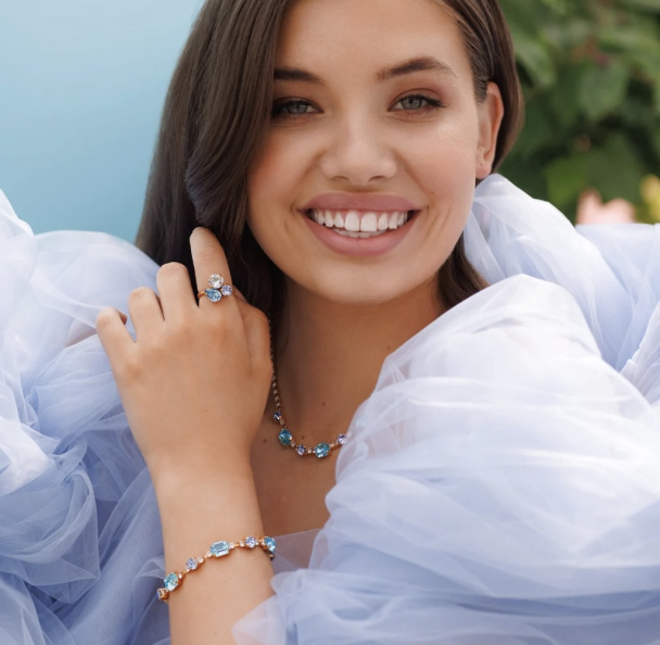 Corinna Bracelet Gold - Sea breeze combo - Image 2