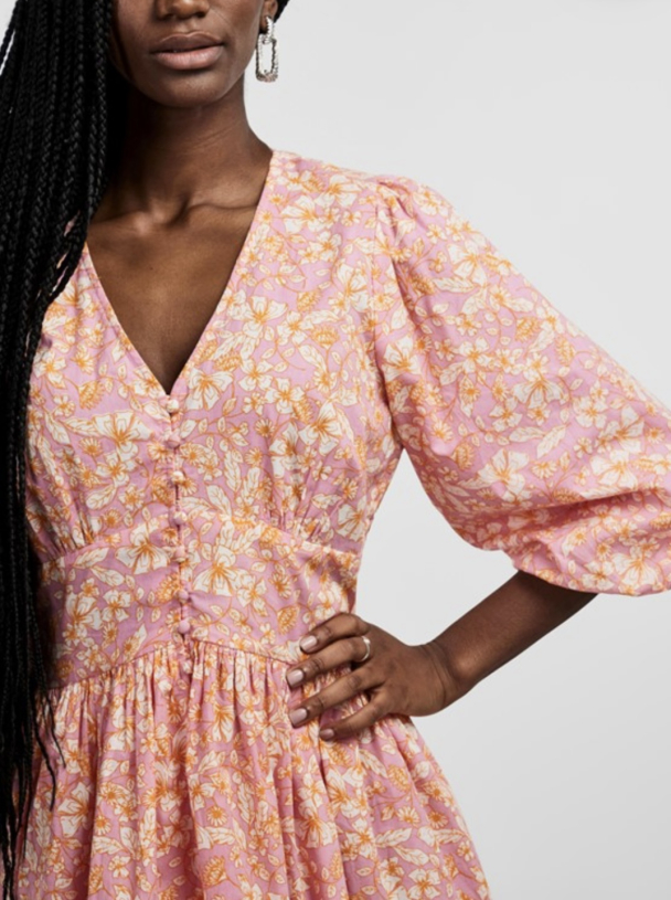 Lana 3/4 Shirt Dress - Rosebloom  - Image 2