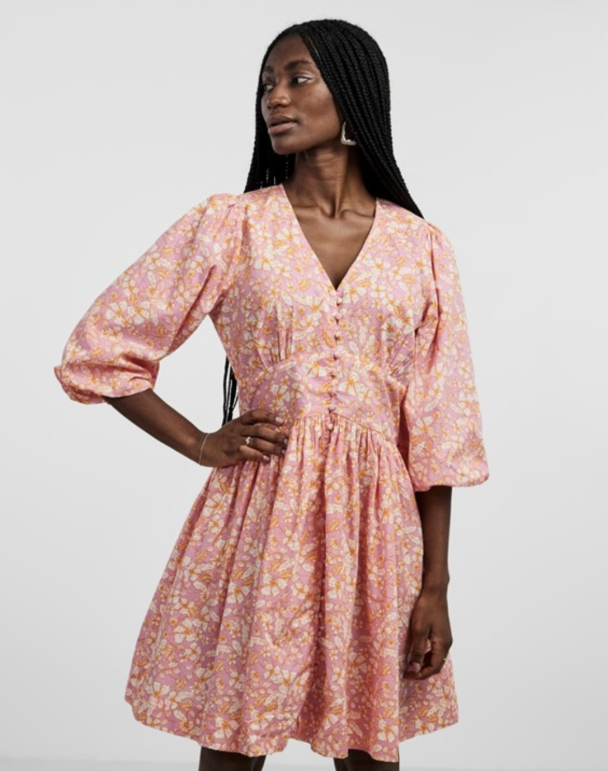 Lana 3/4 Shirt Dress - Rosebloom  - Image 4