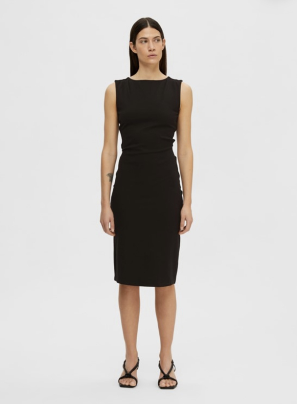 Manola Midi Coutout Dress - Black  - Image 4