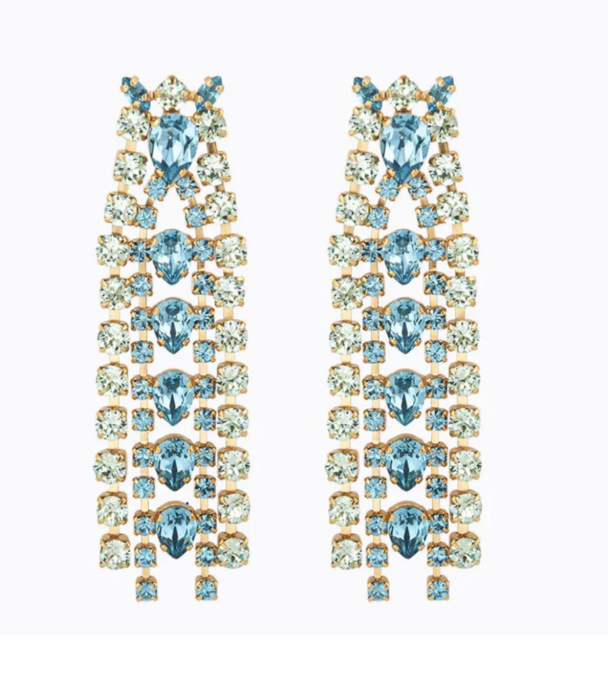 Mini Penelope Earrings- Sea Breeze Combo / Gold - Image 1