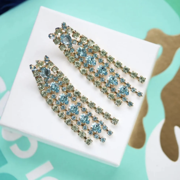 Mini Penelope Earrings- Sea Breeze Combo / Gold - Image 2