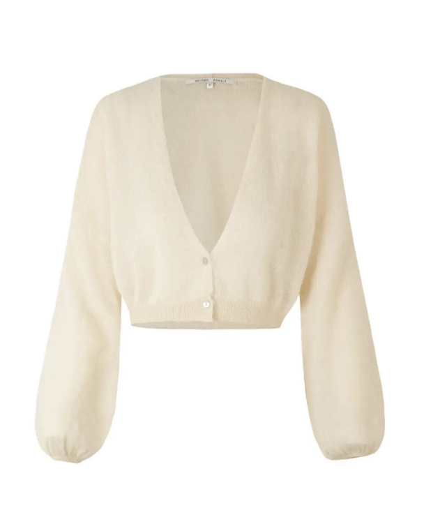 Perla Knit Cardigan - Ivory Cream - Image 2