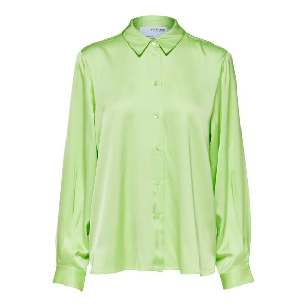 Franziska Satin Shirt Green