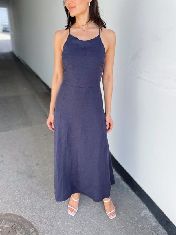 Malou Linen Long Dress - Seaborne - Image 1