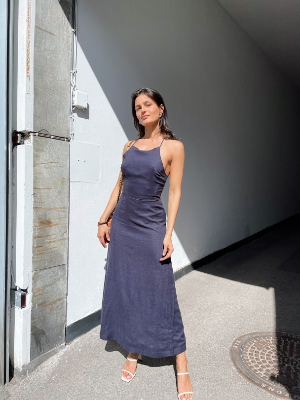 Malou Linen Long Dress - Seaborne - Image 4