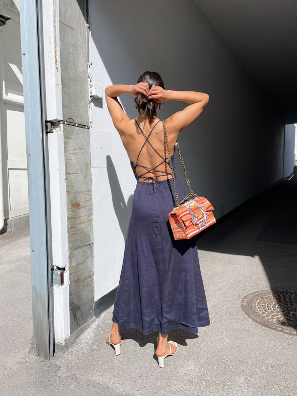 Malou Linen Long Dress - Seaborne - Image 6