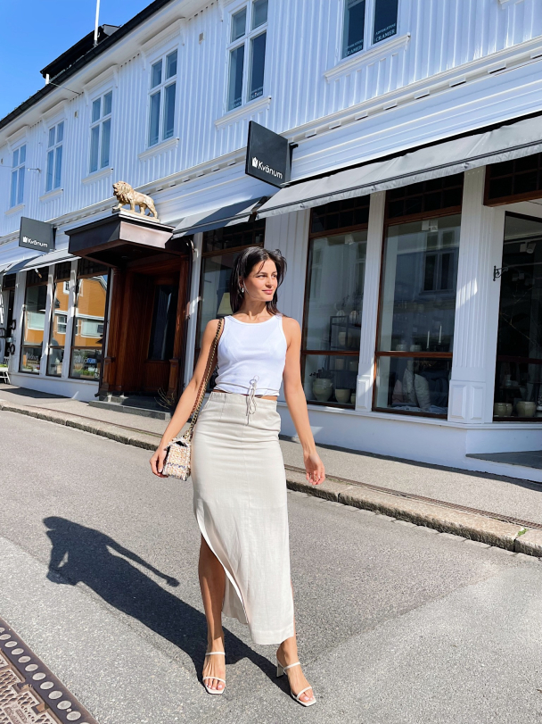 Malou Linen Skirt - Ancient Scroll - Image 2