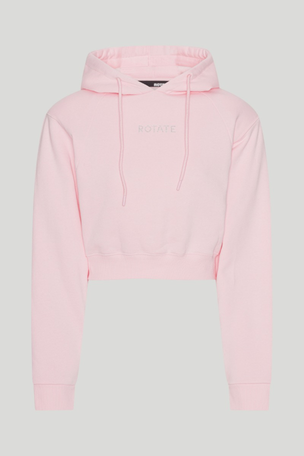 Sweat Cropped Hoodie - Almond Blossom - Image 2