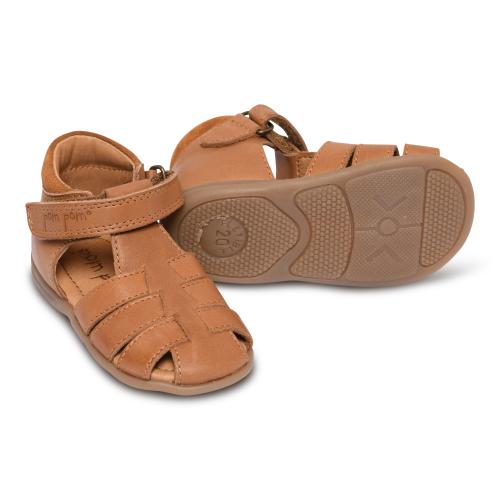 POM POM - STARTERS VELCRO SANDAL CAMEL