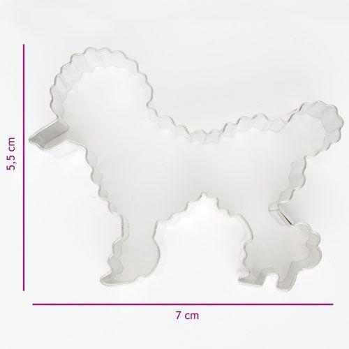  Utstikker hund PUDDEL 7x5,5 cm